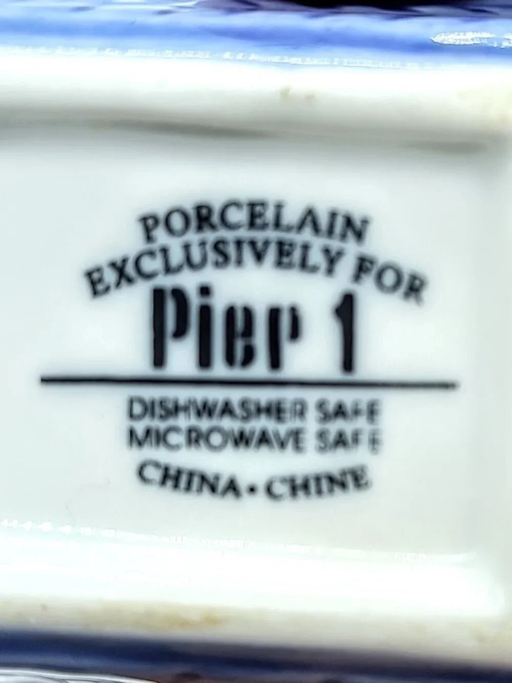 Set of 3 Pier 1 Divided Condiment Sauce Porcelain Dishes